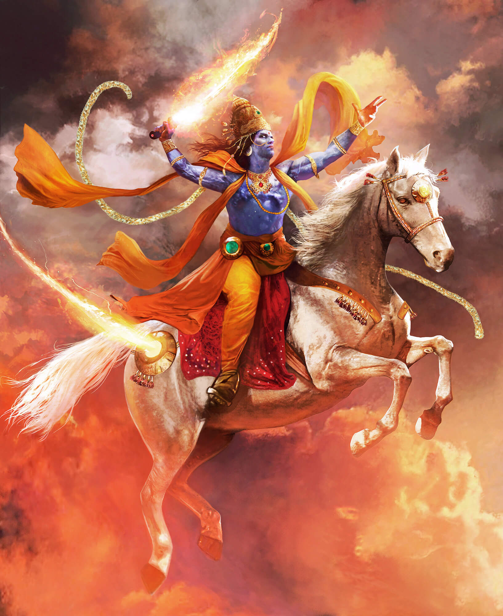 Lord Vishnu 10 Avatars Photo Beading Frame  29 cm x 225 cm x 1 cm   lord
