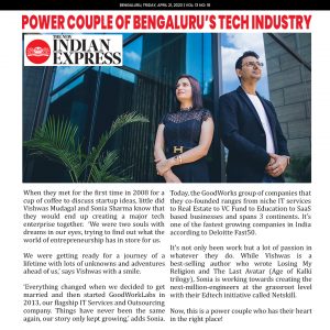 The New Indian Express: The power couple of tech in Bangalore
